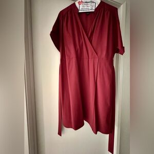 SHEIN Red Wrap Dress